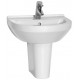 Kartell Style 550mm Basin with Semi Pedestal