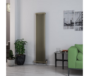 Eastbrook Rivassa Bronze Effect Two Column Vertical Radiator 1800mm x 383mm
