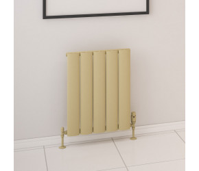 Eastbrook Malmesbury Matt Cappuccino Horizontal Aluminium Radiator 600mm x 470mm