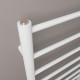 Eastbrook Tuscan Round Gloss White Ladder Heated Towel Rail 800mm x 500mm