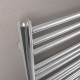 Eastbrook Corinium Round Chrome Ladder Heated Towel Rail 1200mm x 600mm