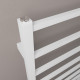 Eastbrook Tuscan Square Gloss White Heated Towel Rail 800mm x 500mm