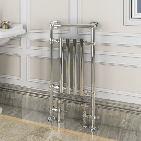 Eastbrook Frome Traditional Chrome Towel Rail 952mm High x 500mm Wide