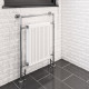 Eastbrook Twyver Traditional Chrome and White Towel Rail 952mm High x 685mm Wide