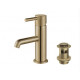 Tailroed Chepstow Brushed Brass Mono Basin Mixer Tap with Click Clack Waste