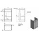 Kartell Purity Grey Gloss Floorstanding 2 Door Unit & Basin 500mm