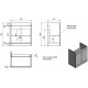Kartell Purity Grey Gloss Floorstanding 2 Door Unit & Basin 800mm