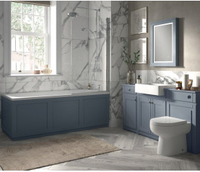 Tenby Grey Traditional Vanity Unit and Back To Wall Toilet Suite