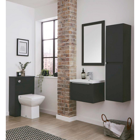 Kore Matt Grey 600mm Wall Hung Vanity Unit Bathroom Suite