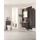 City Gloss Grey 600mm Wall Hung Vanity Unit and Back To Wall Toilet Suite