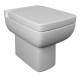 City Gloss White 800mm Wall Hung Vanity Unit and Back To Wall Toilet Suite