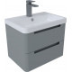 Monza Tailored Grey 500mm Vanity Unit and Toilet Cloakroom Suite