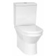 Kartell Style Open Back Close Coupled Toilet with Seat