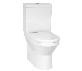 Kartell Style Open Back Close Coupled Toilet with Seat