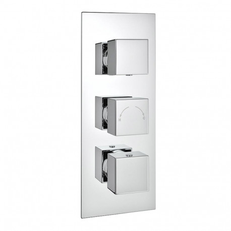 Kartell Pure Chrome Concealed Triple Thermosatic Shower Valve