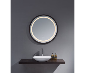 Clear Look Montpellier Solid Wood Framed Round Illuminated Mirror 850mm