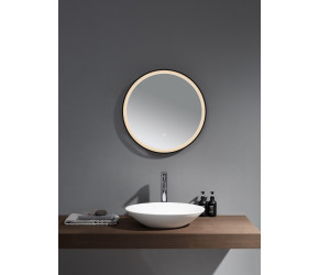 Clear Look Tetbury Black Illuminated Round Bathroom Mirror 600mm