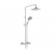 Just Taps Florence Chrome Round Thermostatic 2 Outlet Shower
