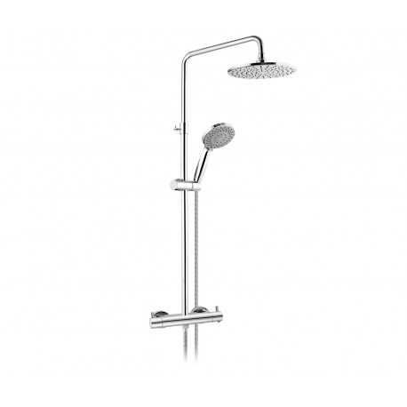 Just Taps Florence Chrome Round Thermostatic 2 Outlet Shower