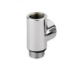 Chrome Tee Piece For Dual Fuel Towel Rails