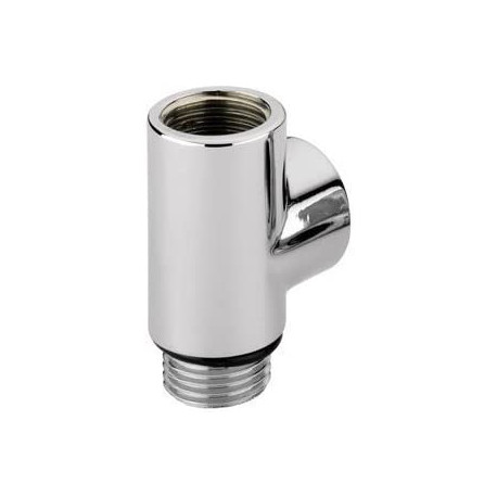 Chrome Tee Piece For Dual Fuel Towel Rails