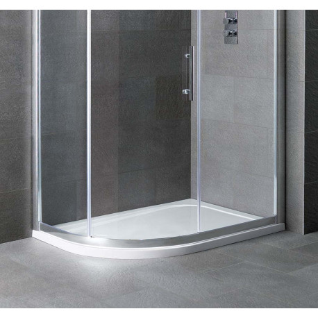 Eastbrook Volente Left Hand Offset Quadrant Shower Tray 1100mm x 900mm