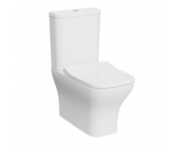 Kartell Eklipse Square Closed Back Rimless Close Coupled Toilet with Soft Close Seat