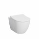 Kartell Eklipse Round Wall Hung Rimless Toilet with Soft Close Seat