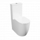 Kartell Genoa Round Rimless Comfort Height Close Coupled Toilet with Soft Close Seat