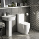 Kartell Genoa Round Close to Wall Close Coupled Toilet with Soft Close Seat