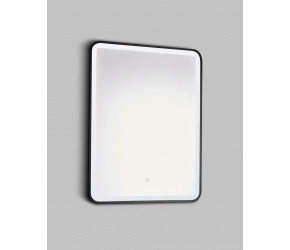 Kartell Nero Square Black 700mm x 500mm LED Bathroom Mirror