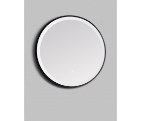 Kartell Nero Round Black 600mm LED Bathroom Mirror