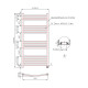 DBS Chrome Dual Fuel Curved Towel Rail 1000mm x 500mm