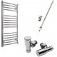 DBS Chrome Dual Fuel Curved Towel Rail 1000mm x 500mm