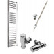 DBS Chrome Dual Fuel Curved Towel Rail 1200mm x 300mm