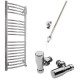 DBS Chrome Dual Fuel Curved Towel Rail 1200mm x 500mm