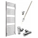 DBS Chrome Dual Fuel Curved Towel Rail 1600mm x 600mm