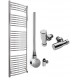 DBS Chrome Dual Fuel Curved Towel Rail 1800mm x 600mm Thermostatic