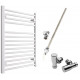 DBS White Dual Fuel Straight Towel Rail 800mm x 600mm