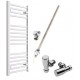 DBS White Dual Fuel Straight Towel Rail 1000mm x 400mm