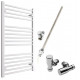 DBS White Dual Fuel Straight Towel Rail 1000mm x 600mm