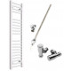 DBS White Dual Fuel Straight Towel Rail 1200mm x 300mm