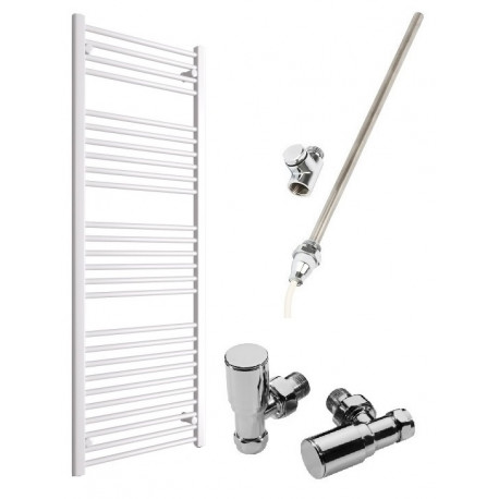 DBS White Dual Fuel Straight Towel Rail 1600mm x 600mm