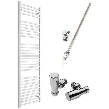 DBS White Dual Fuel Straight Towel Rail 1800mm x 500mm