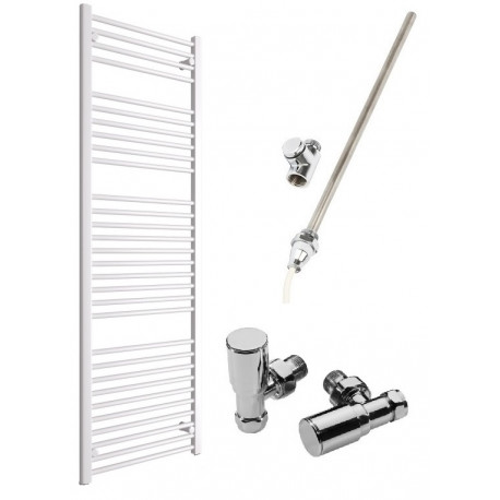 DBS White Dual Fuel Straight Towel Rail 1800mm x 600mm