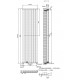 Kartell Boston White Vertical Double Panel Radiator 1800mm x 480mm