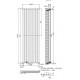 Kartell Boston Anthracite Vertical Double Panel Radiator 1800mm x 550mm