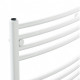 DBS White Dual Fuel Curved Towel Rail 800mm x 300mm