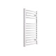 DBS White Dual Fuel Curved Towel Rail 800mm x 400mm Thermostatic
