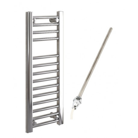 DBS Chrome Electric Only Straight Towel Rail 800mm x 300mm
